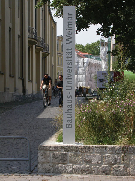 Second view of the signpost at Marienstrasse